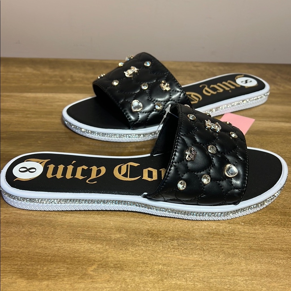 Juicy Couture Embellished Quilted Sandals - Picture 2 of 9